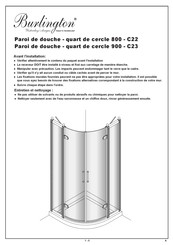 Burlington C23 Instructions D'installation