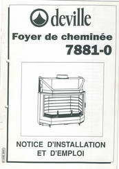 deville 7881-0 Notice D'installation Et D'emploi