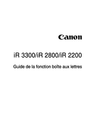 Canon iR 3300 Manuel D'utilisation