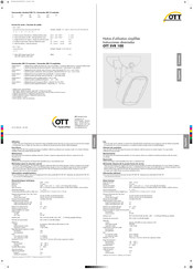 OTT SVR 100 Notice D'utilisation Simplifiée