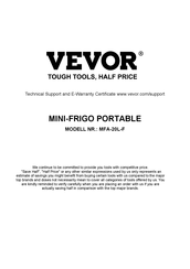 VEVOR MFA-20L-F Mode D'emploi