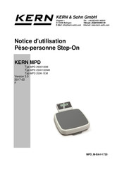 KERN Step-On MPD 250K100NM Notice D'utilisation