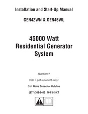 Rheem GEN45WL Manuel D'installation Et Démarrage