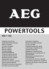 AEG WS 7-125 Notice Originale