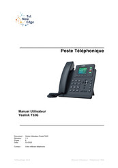 Yealink T33G Manuel Utilisateur