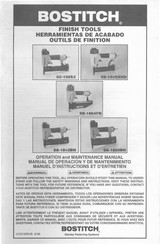 Bostitch SB-150SXHD Manuel D'instructions Et D'entretien