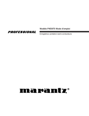 Marantz professional PMD670 Mode D'emploi