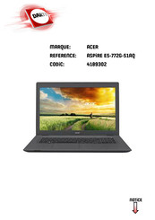 Acer E5-772G Manuel D'utilisation