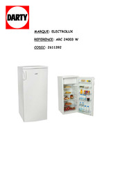 Electrolux ARTHUR MARTIN ARC24003W Notice D'utilisation