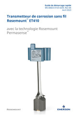 Emerson Rosemount ET410 Guide De Démarrage Rapide