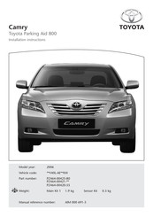 Toyota PZ464-00420-55 Instructions D'installation