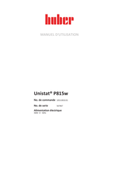 Huber Unistat P815w Manuel D'utilisation