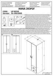 Forma Ideale HANA 2K3P2F UP 00769 Instructions D'assemblage