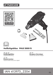 Parkside PHLG 2000 F5 Traduction Des Instructions D'origine