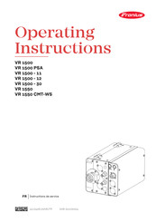 Fronius VR 1500-12 Instructions De Service