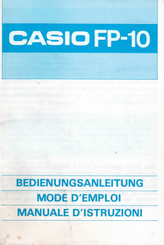 Casio FP-10 Mode D'emploi