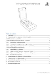 Epson Perfection V800 Photo Manuel Utilisateur