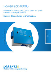 Lorentz 19-000185 Manuel D'installation Et D'utilisation