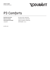 DURAVIT P3 Comforts 2175185 Serie Notice De Montage