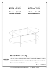 Walker Edison EVO43CT Instructions De Montage