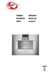 Gaggenau BS 450 110 Notice D'utilisation