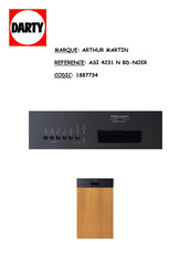 Electrolux ARTHUR MARTIN ASI 4231 Notice D'utilisation