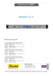 Bodet Netsilon 7 AC Démarrage Rapide