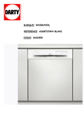 Whirlpool ADG8720WH Guide De Consultation Rapide