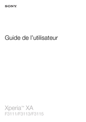 Sony F3111 Guide De L'utilisateur