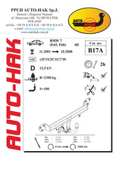 AUTO-HAK B17A Instructions De Montage