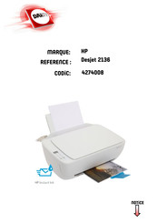 HP DeskJet 2130 Série Manuel D'utilisation