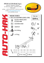 AUTO-HAK D59A Instructions De Montage