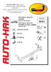 AUTO-HAK J64A Instructions De Montage