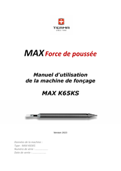 THERMA MAX K65KS Manuel D'utilisation