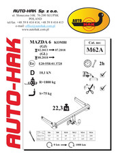 AUTO-HAK M62A Instructions De Montage