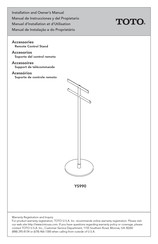 Toto YS990 Manuel D'installation Et D'utilisation