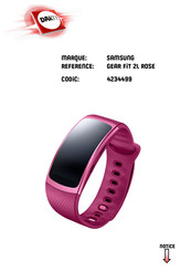 Samsung GEAR FIT 2L ROSE Mode D'emploi