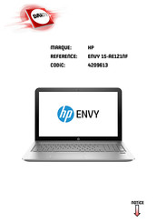 HP ENVY 15-AE121NF Manuel De L'utilisateur