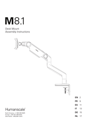 Humanscale M81TBB Instructions De Montage