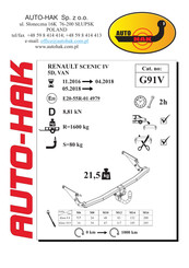 AUTO-HAK G91V Instructions De Montage