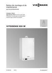 Viessmann Vitodens 100-W B1KA Notice De Montage Et De Maintenance