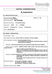 Transalp BIBOU 761 Notice Constructeur