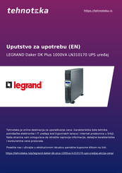 LEGRAND LN310170 Manuel D'installation