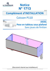 La Toulousaine 1713 Notice D'installation