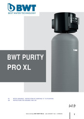 BWT PURITY PRO XL-55 Instructions De Montage Et D'utilisation