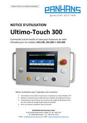 PANHANS Ultimo-Touch 300 Notice D'utilisation