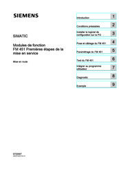 Siemens SIMATIC FM 451 Mise En Route