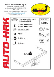 AUTO-HAK K40A Instructions De Montage