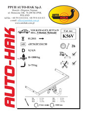 AUTO-HAK K56V Instructions De Montage