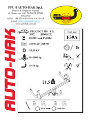 AUTO-HAK F39A Instructions De Montage